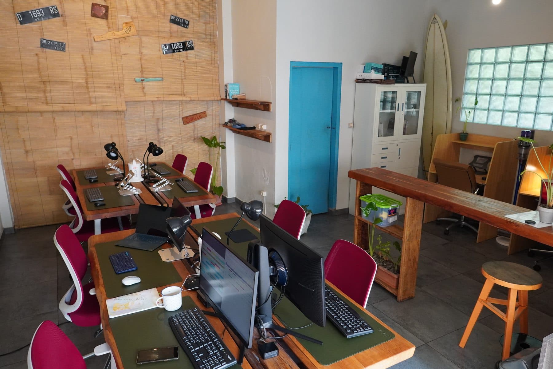 Coworking desks at The Spot Kuta Lombok