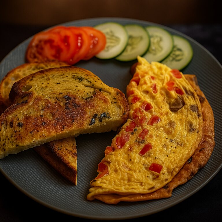 Big omelet breakfast